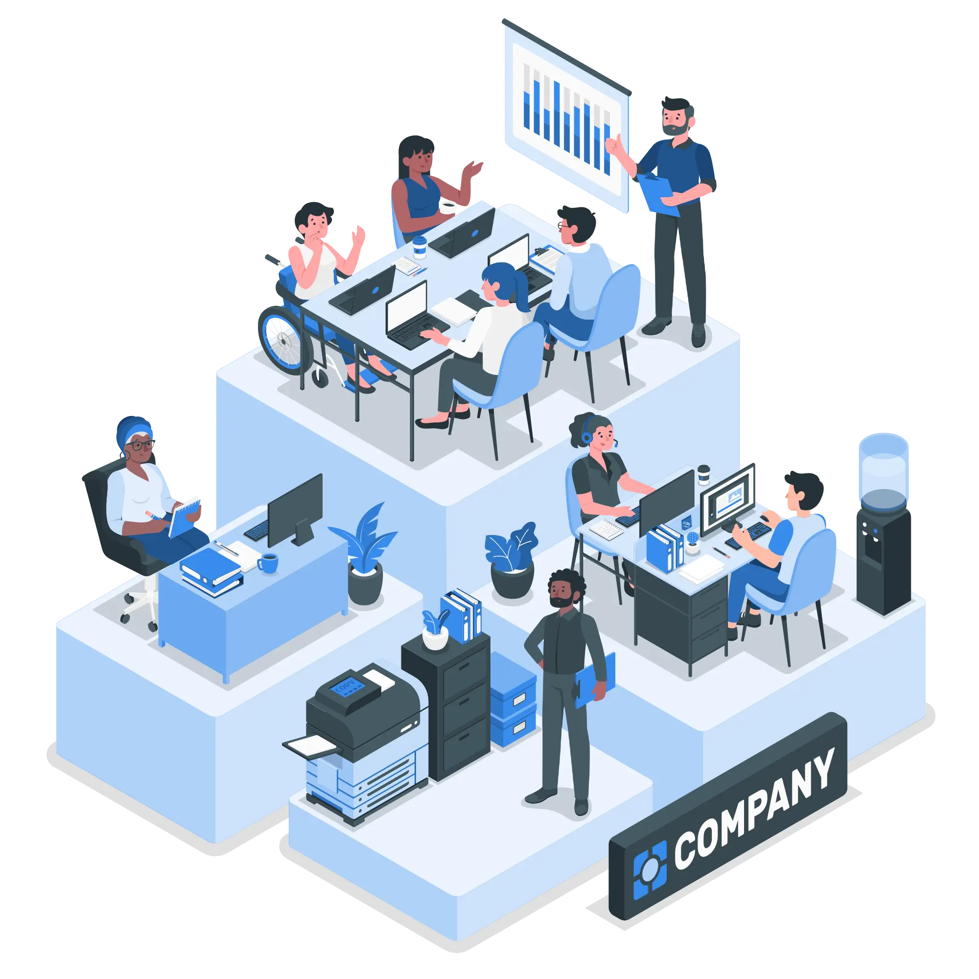 Illustration pour agence conseil en matériel informatique école en Bretagne
