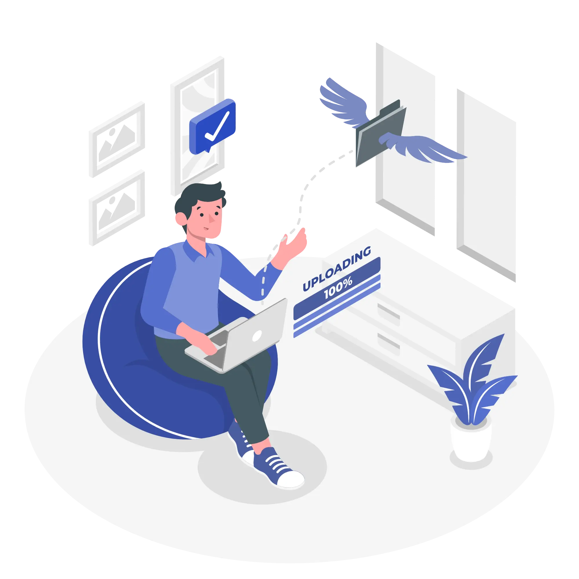 Illustration fax par internet
